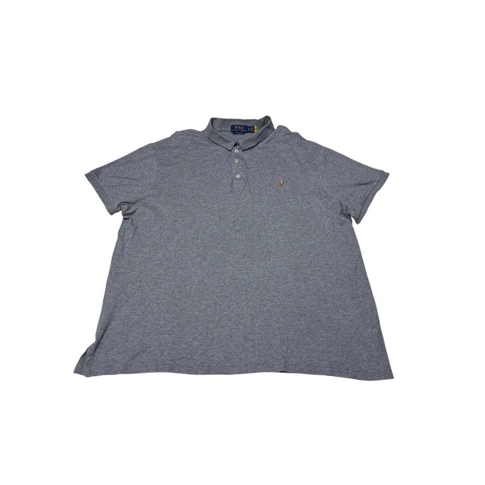Polo Ralph Lauren Mens XL Custom Slim Fit Grey Pony Polo Solf Touch Shirt